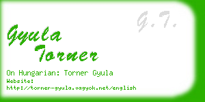 gyula torner business card